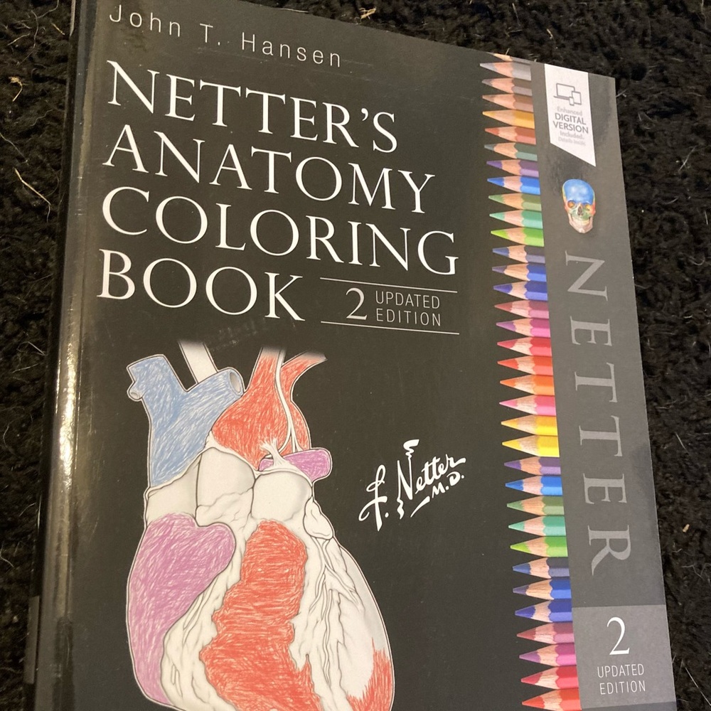 Netters Anatomy Coloring Book by John Hansen. Brand new- never used